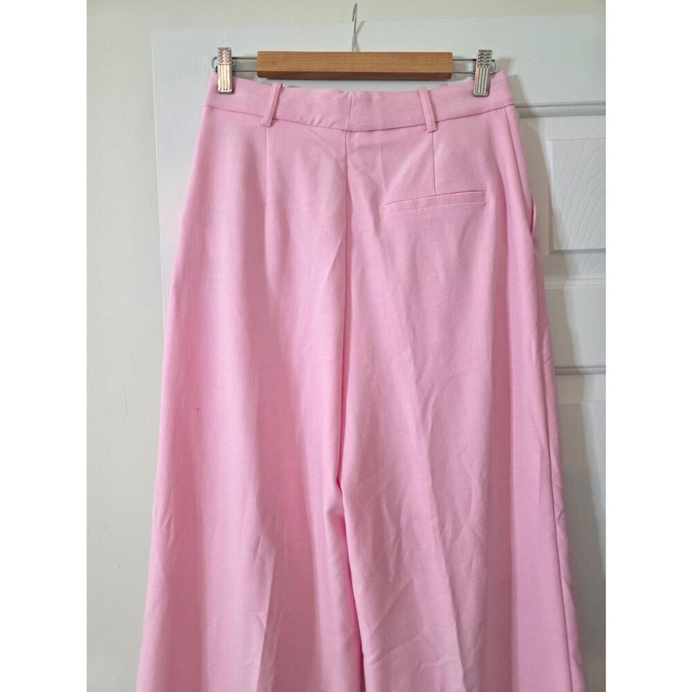 BLOGGER'S FAVE! Zara High Waisted Pants Pastel Pink NWT Size S - Picture 8 of 11